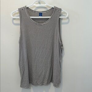 Old Navy Black and White Striped Tank Top